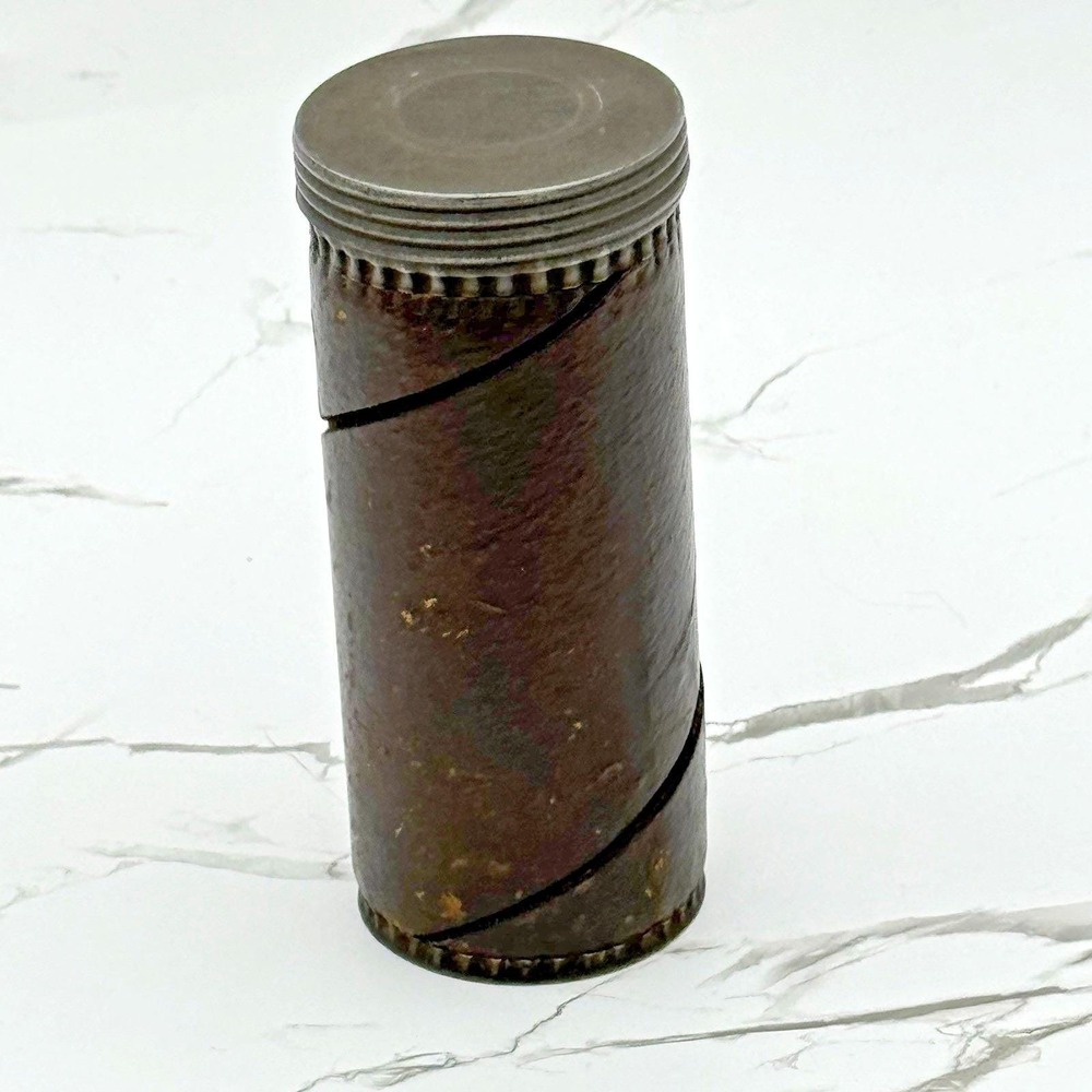 Vintage Sefton St Louis Paper Can & Tube Co Mailing Tube w Metal Lid MCM 1940s